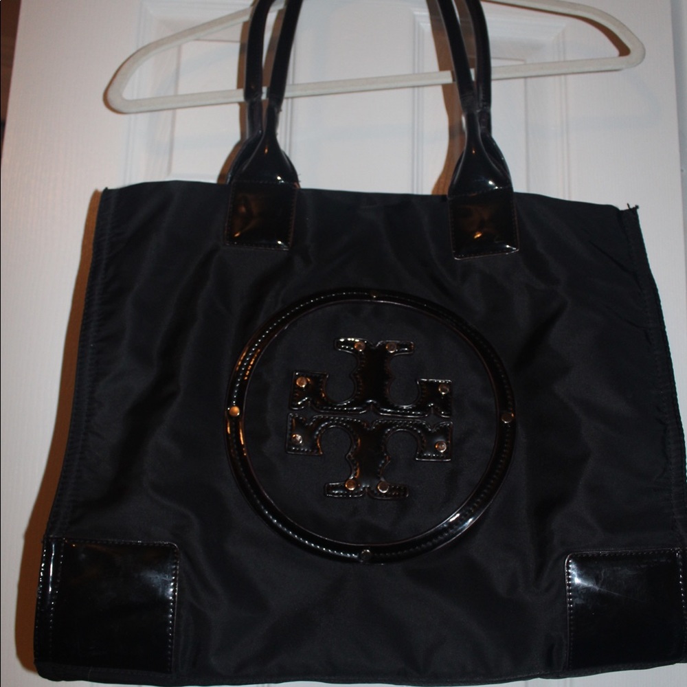 Tory Burch Black Ella Tote Large
